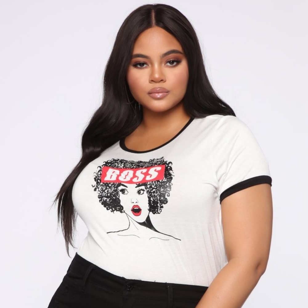 ***NWT***Boss Lady Ringer Top - Off White